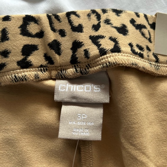 Chico's Tan and Black Animal Print Leggings - Picture 5 of 9